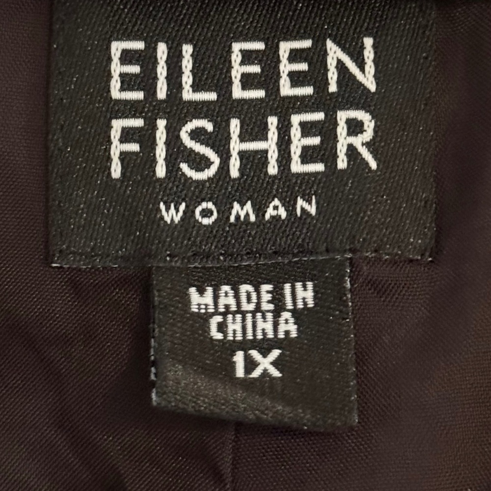 Eileen Fisher Woman Brown Corduroy Hooded Jacket Women's Size 1X - Picture 7 of 9